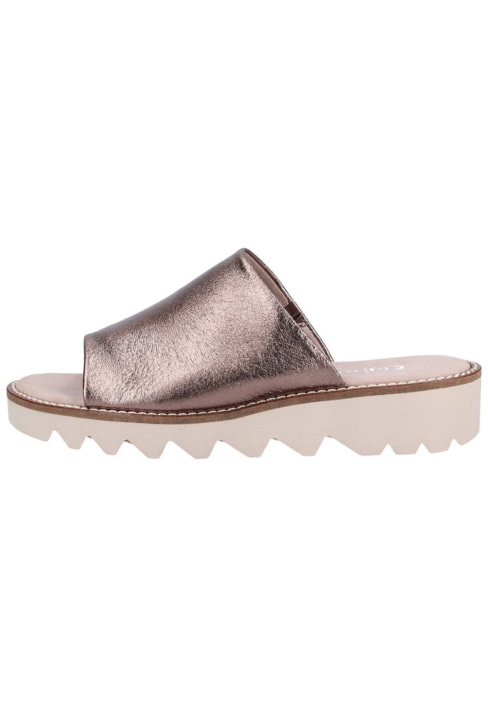 Gabor Pantoletten Leder Bronze - surf4shoes
