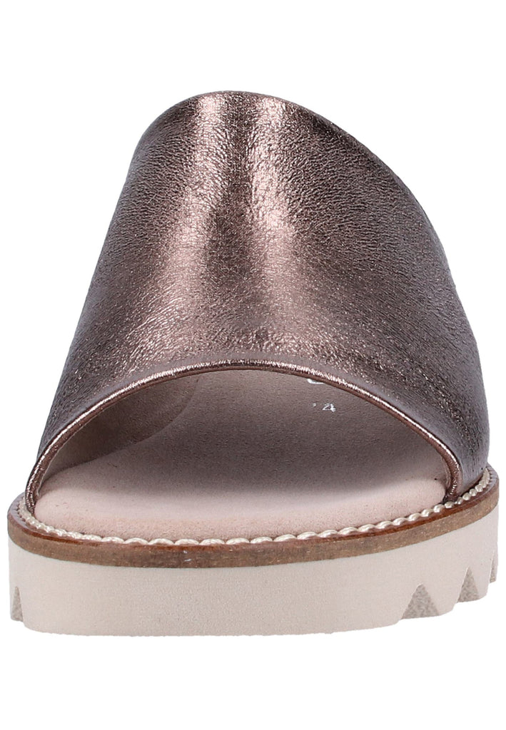Gabor Pantoletten Leder Bronze - surf4shoes