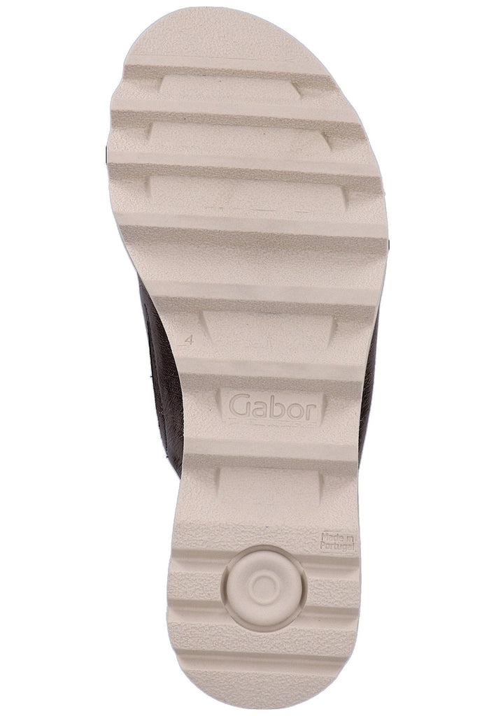 Gabor Pantoletten Leder Bronze - surf4shoes