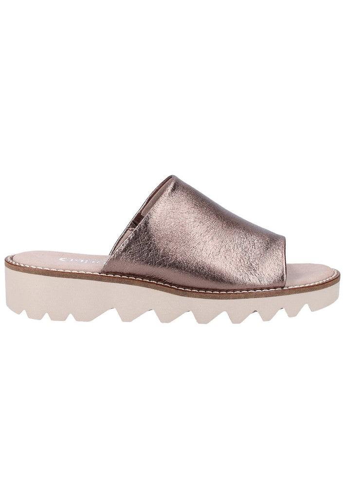Gabor Pantoletten Leder Bronze - surf4shoes