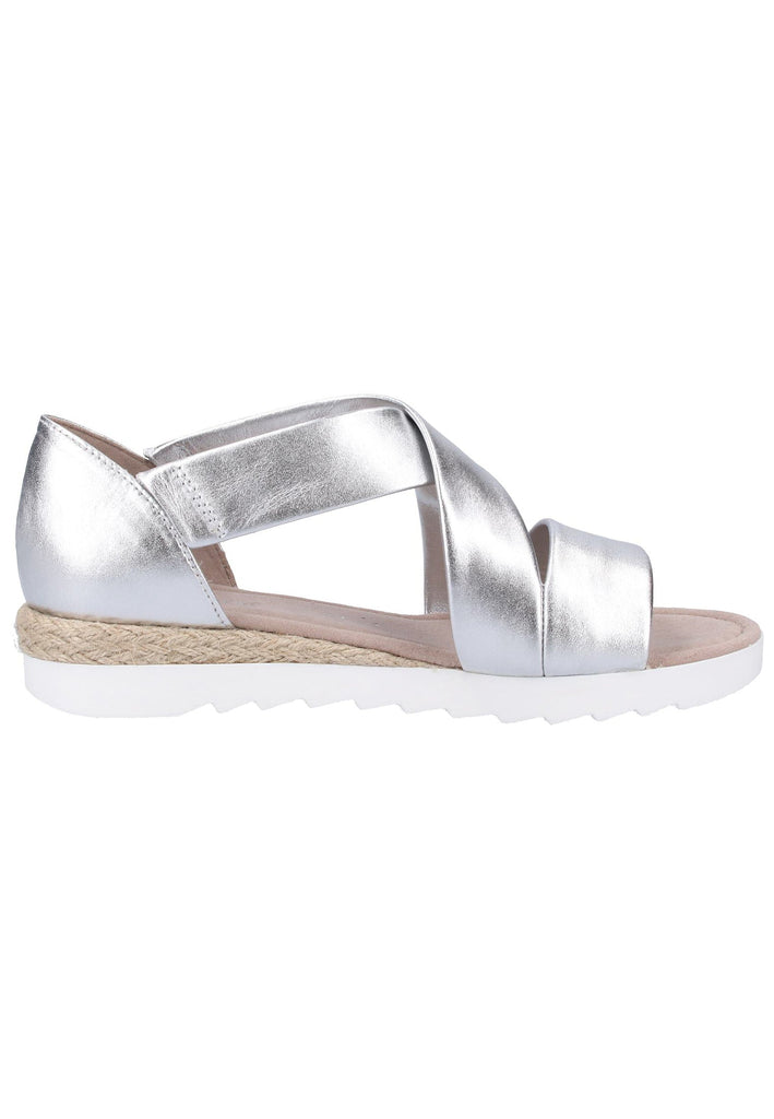 Gabor Sandalen Lederimitat Silber - surf4shoes