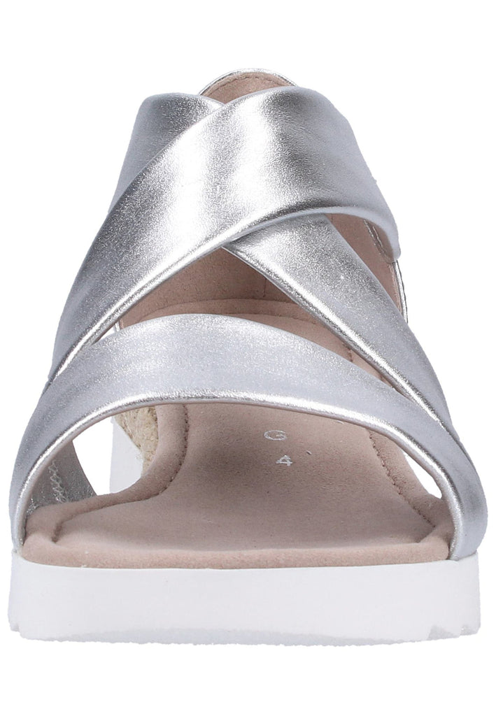 Gabor Sandalen Lederimitat Silber - surf4shoes
