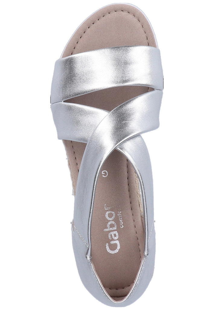 Gabor Sandalen Lederimitat Silber - surf4shoes