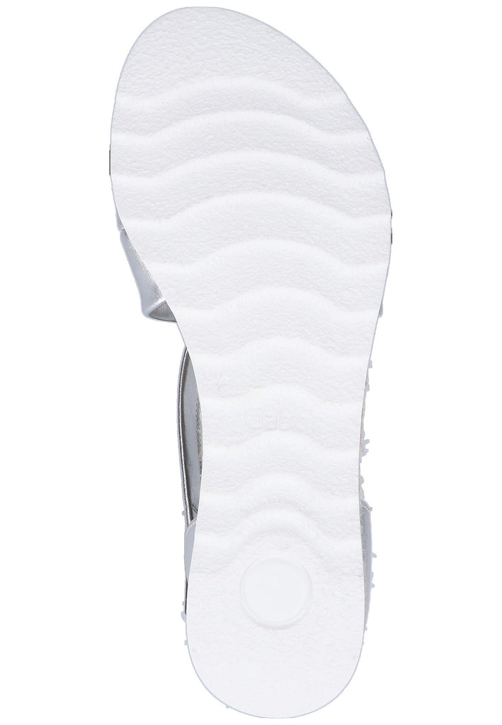 Gabor Sandalen Lederimitat Silber - surf4shoes