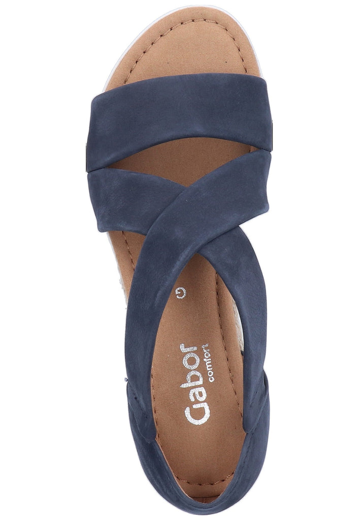 Gabor Sandalen Nubukleder Navy - surf4shoes