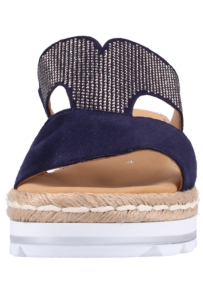 Gabor Pantoletten Leder Blau - surf4shoes