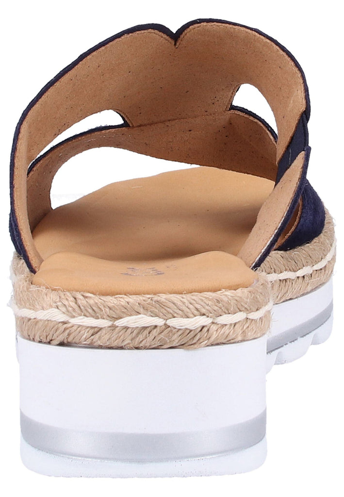 Gabor Pantoletten Leder Blau - surf4shoes