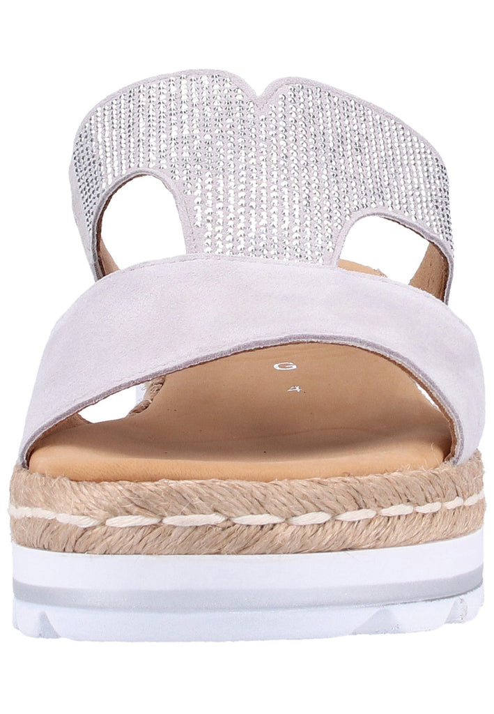 Gabor Pantoletten Leder Hellgrau - surf4shoes