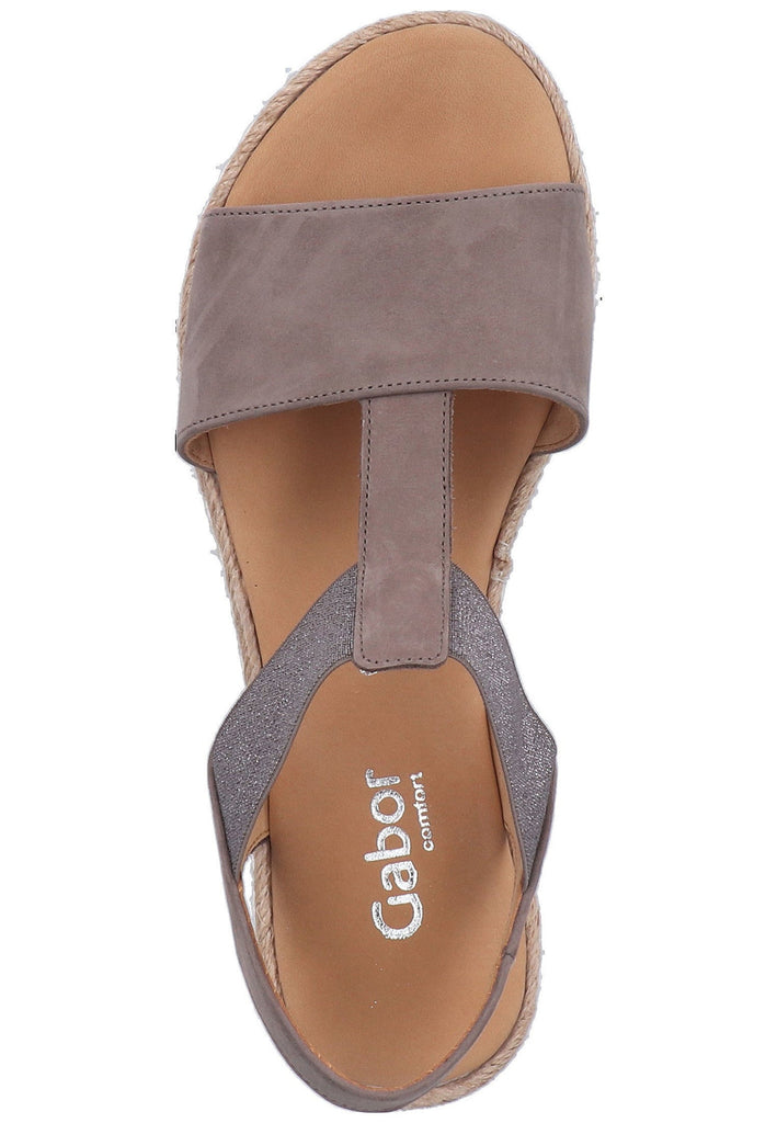 Gabor Sandalen Nubukleder Grau - surf4shoes