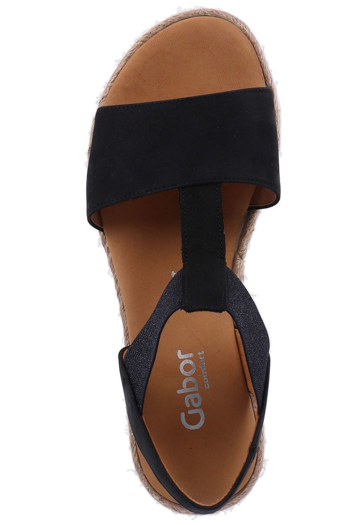 Gabor Sandalen Nubukleder Dunkelblau - surf4shoes