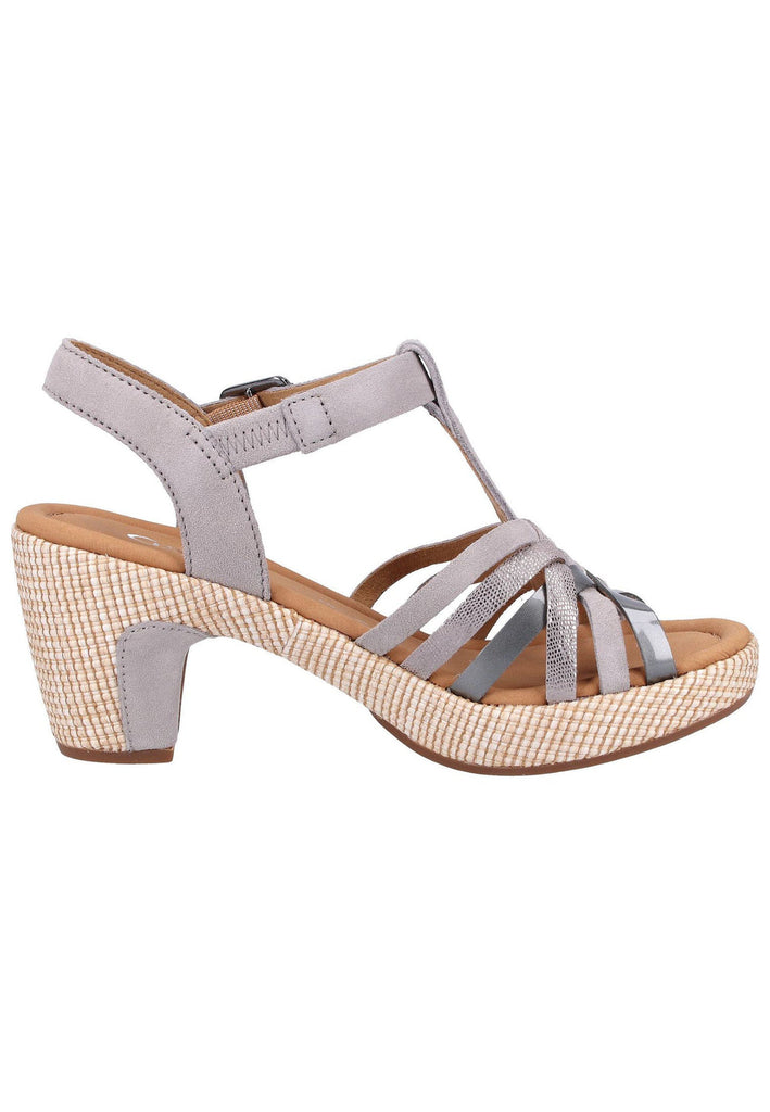 Gabor Sandalen Textil Grau - surf4shoes