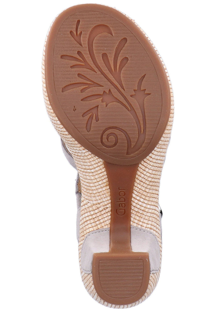 Gabor Sandalen Textil Grau - surf4shoes