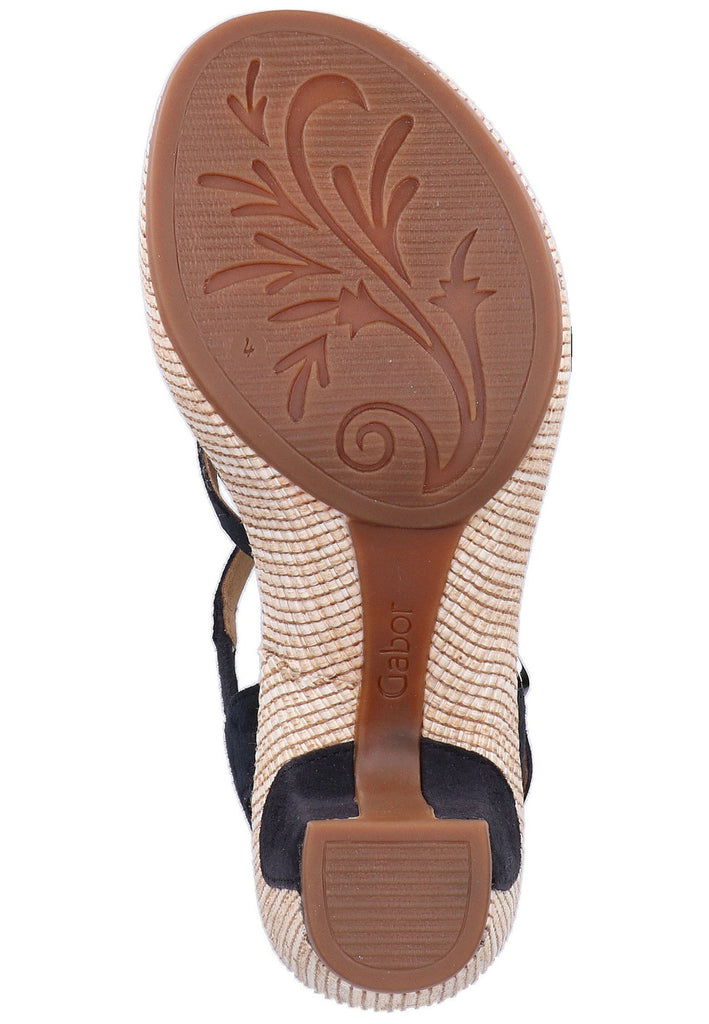 Gabor Sandalen Lederimitat Dunkelblau - surf4shoes