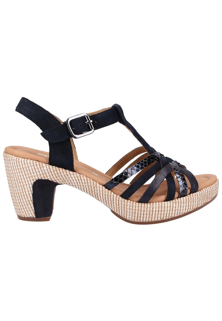 Gabor Sandalen Lederimitat Dunkelblau - surf4shoes