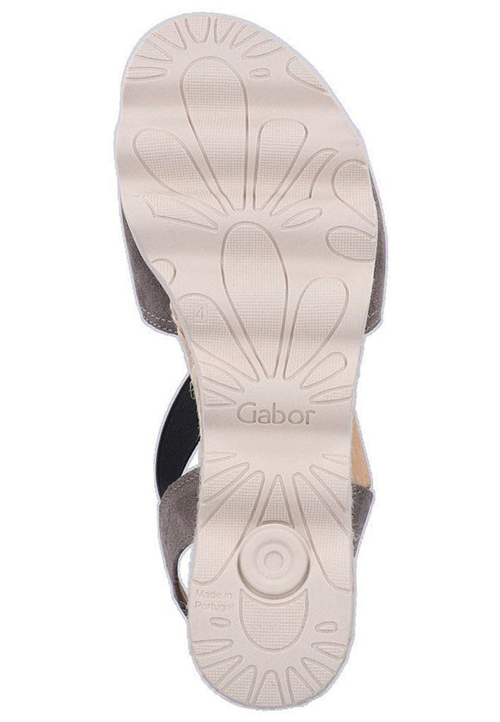 Gabor Sandalen Veloursleder Grau - surf4shoes