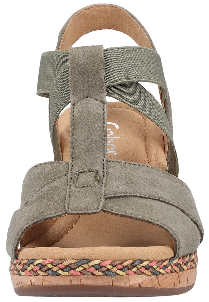 Gabor Sandalen Leder Oliv - surf4shoes