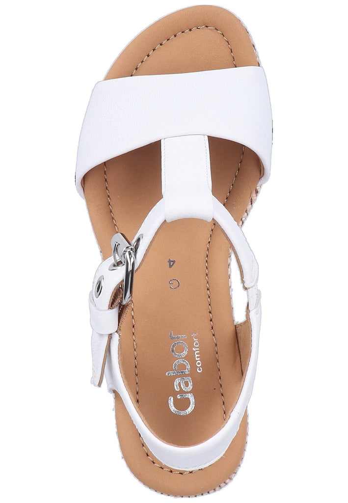 Gabor Sandalen Leder Weiß - surf4shoes