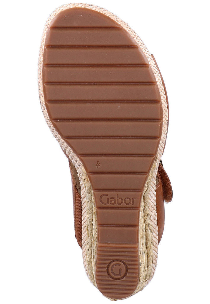 Gabor Pantoletten Leder Braun - surf4shoes