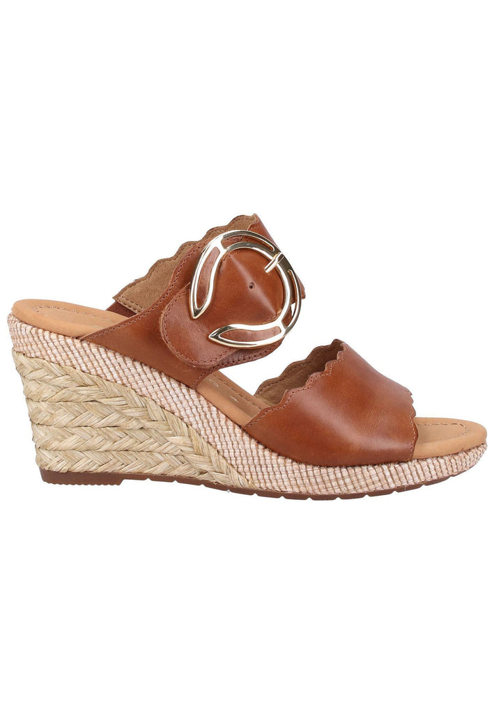 Gabor Pantoletten Leder Braun - surf4shoes