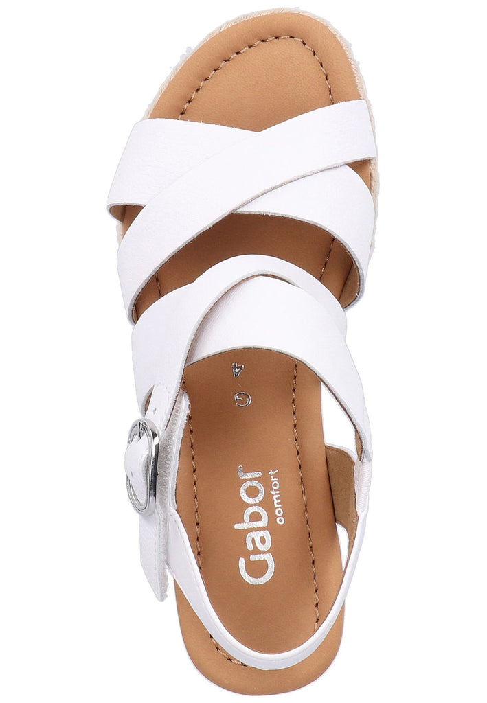 Gabor Sandalen Leder Weiß - surf4shoes