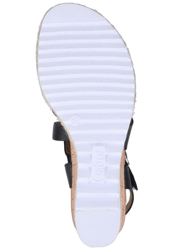 Gabor Sandalen Leder Schwarz - surf4shoes