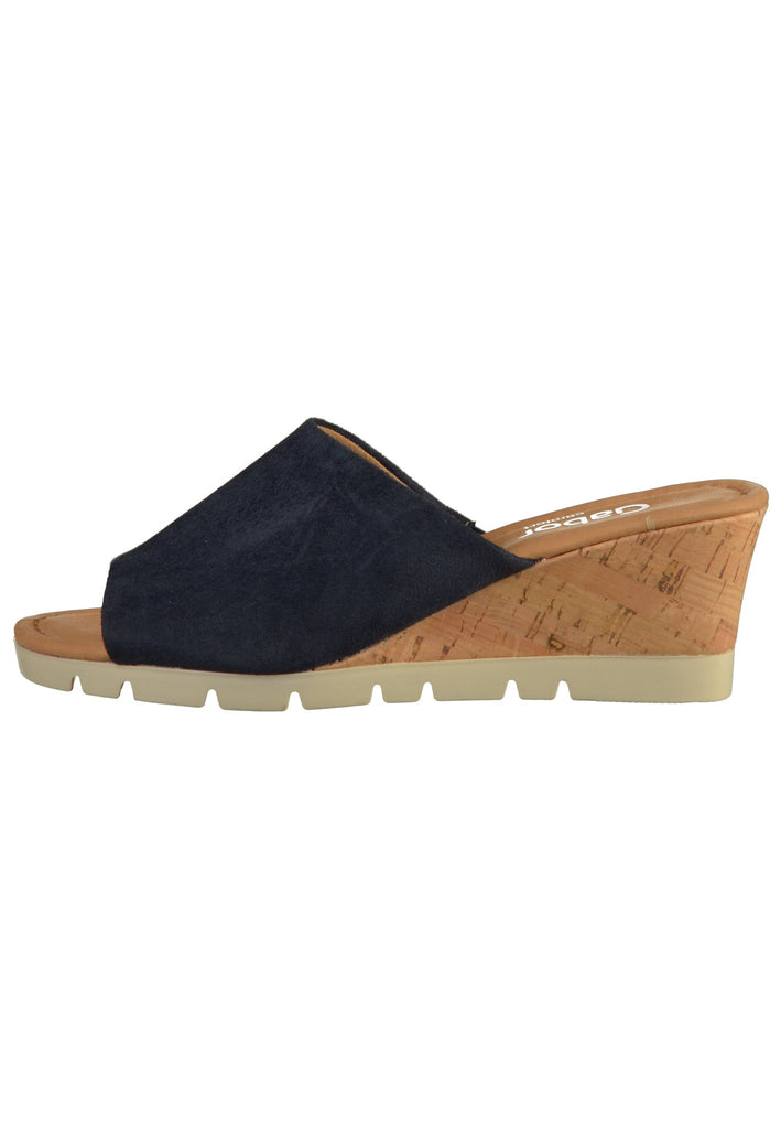 Gabor Pantoletten Lederimitat Dunkelblau - surf4shoes