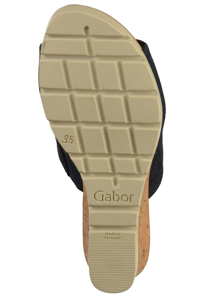 Gabor Pantoletten Lederimitat Dunkelblau - surf4shoes