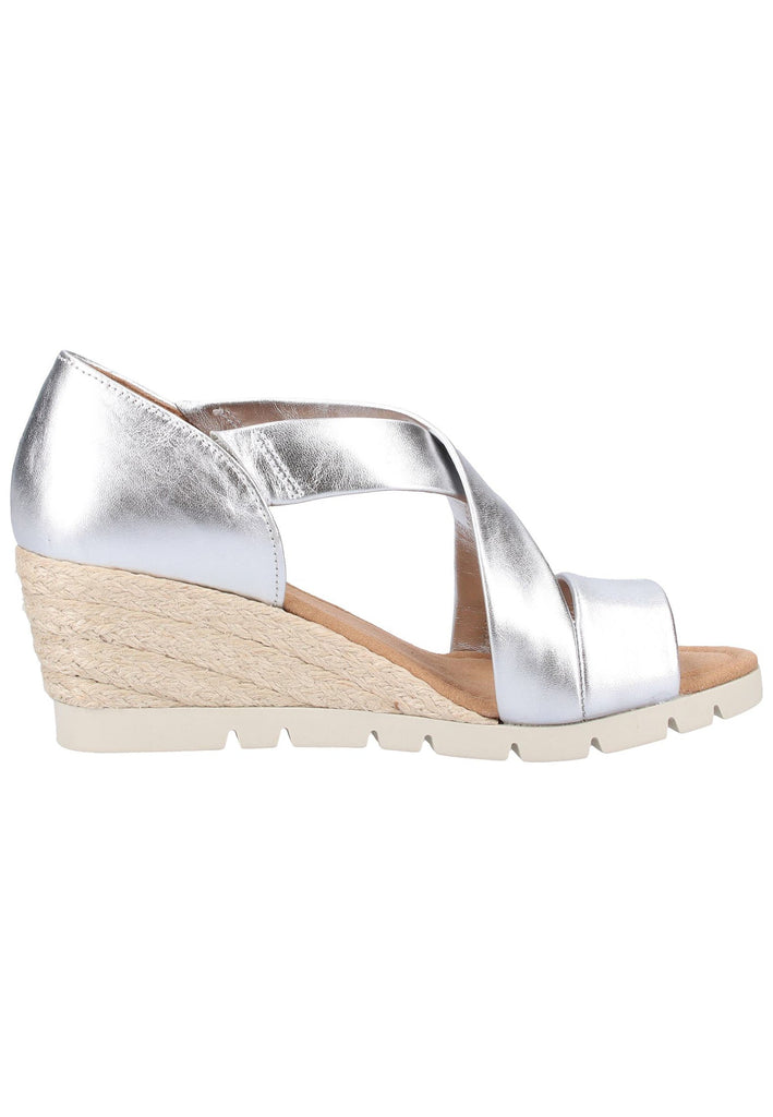 Gabor Sandalen Leder Silber - surf4shoes