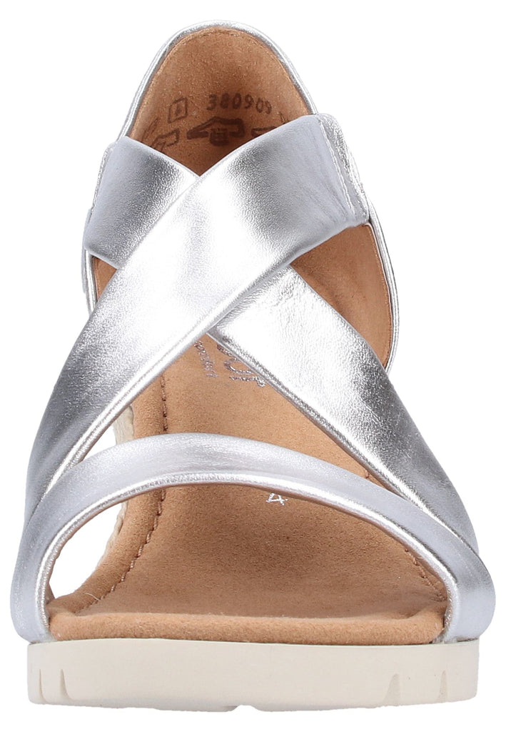 Gabor Sandalen Leder Silber - surf4shoes