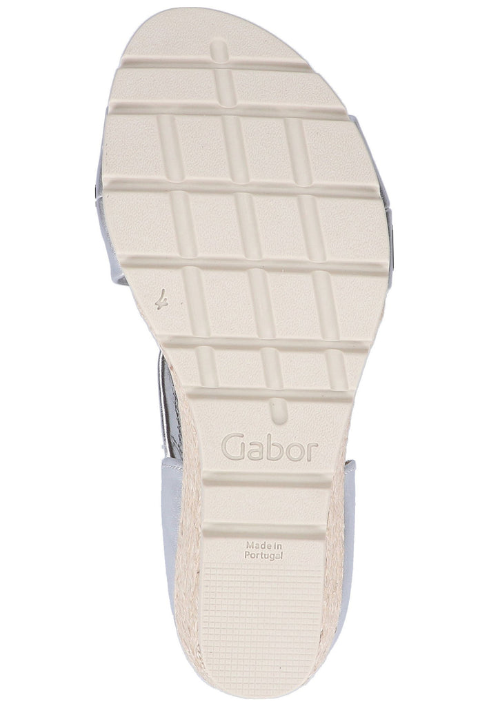 Gabor Sandalen Leder Silber - surf4shoes