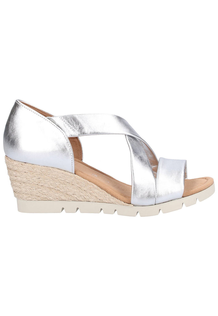 Gabor Sandalen Leder Silber - surf4shoes