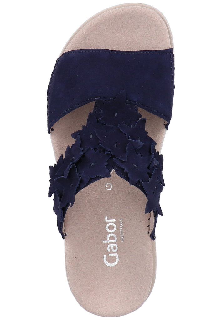 Gabor Pantoletten Leder Dunkelblau - surf4shoes