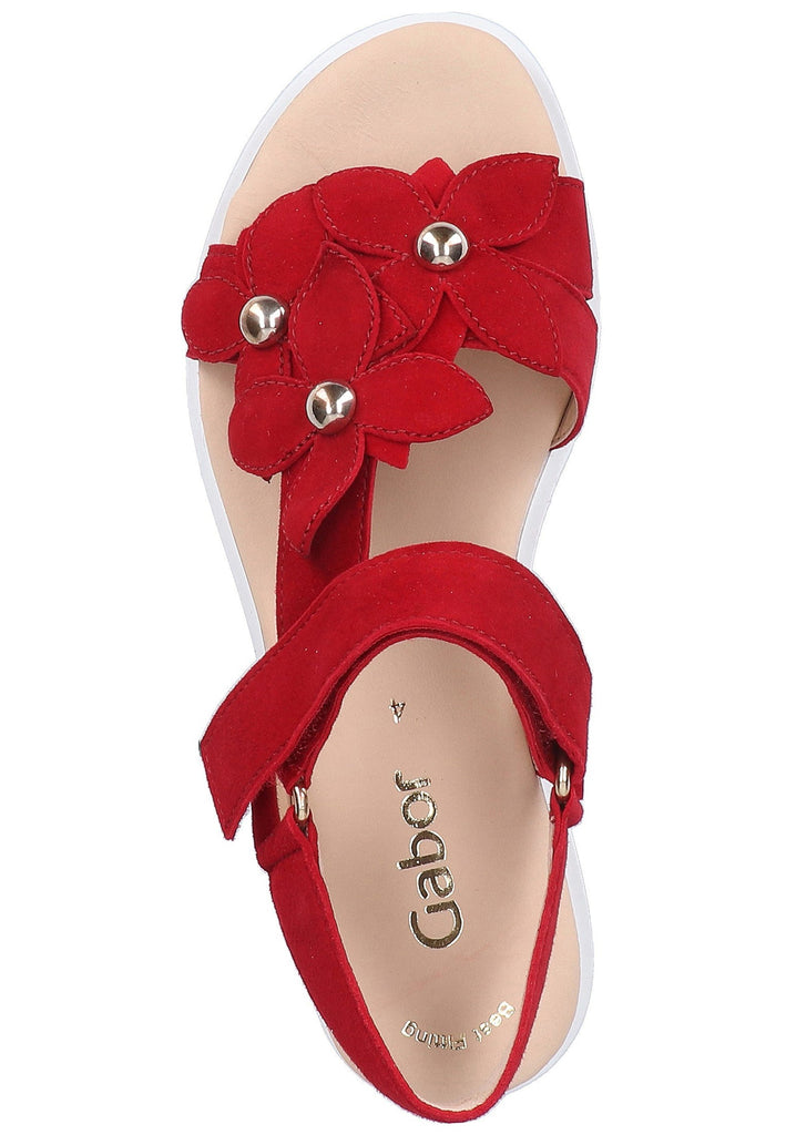 Gabor Sandalen Leder Rot - surf4shoes