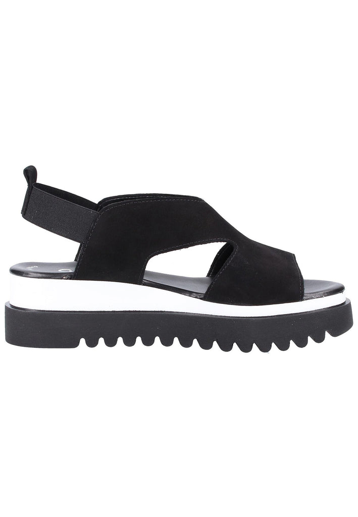 Gabor Sandalen Nubukleder Schwarz - surf4shoes