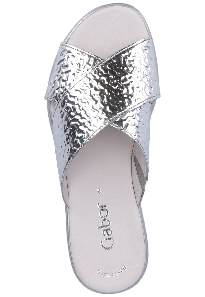 Gabor Pantoletten Leder Weiß - surf4shoes