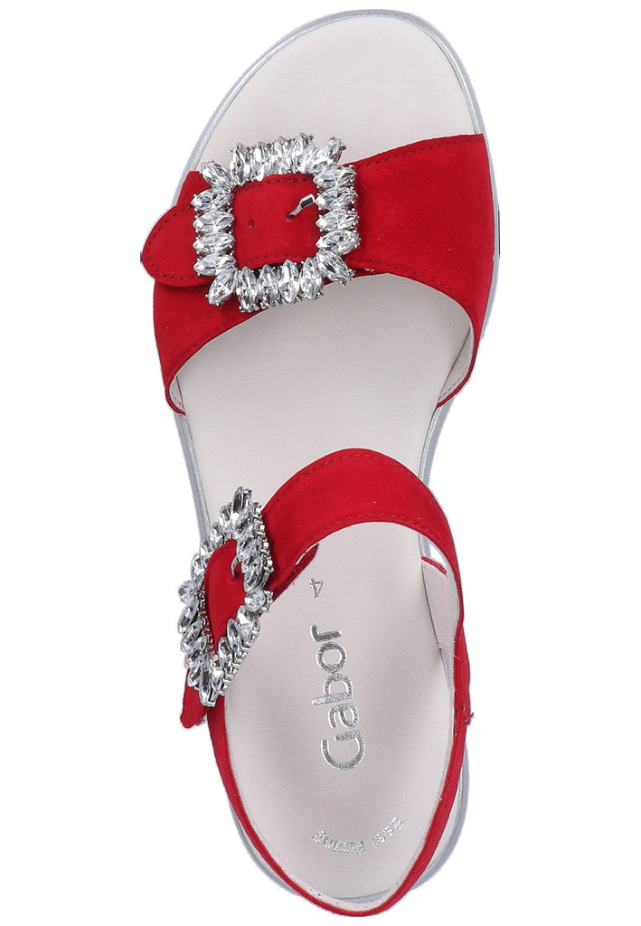 Gabor Sandalen Leder Rot - surf4shoes