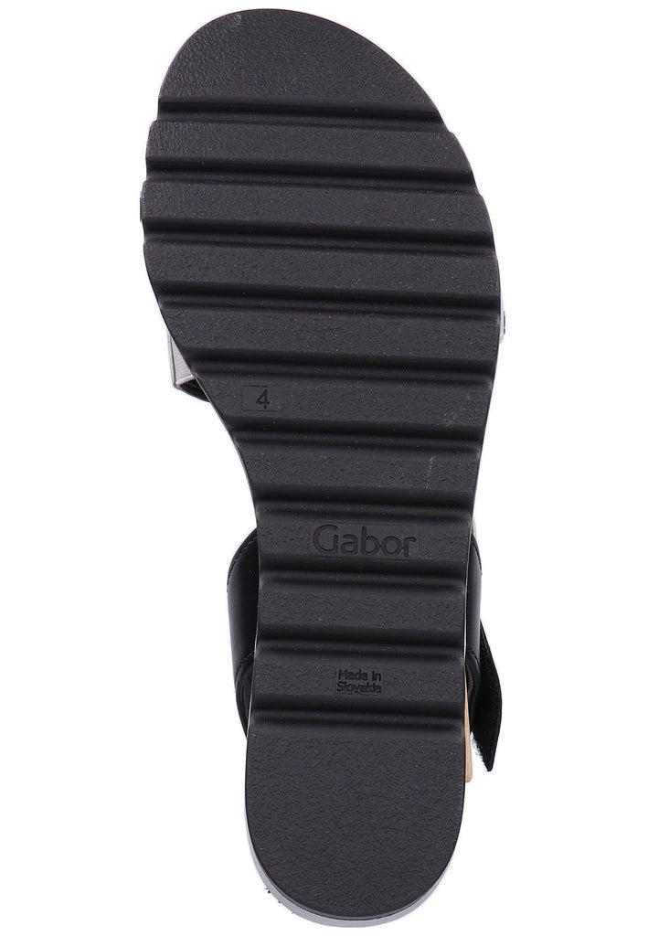 Gabor Sandalen Leder Schwarz - surf4shoes