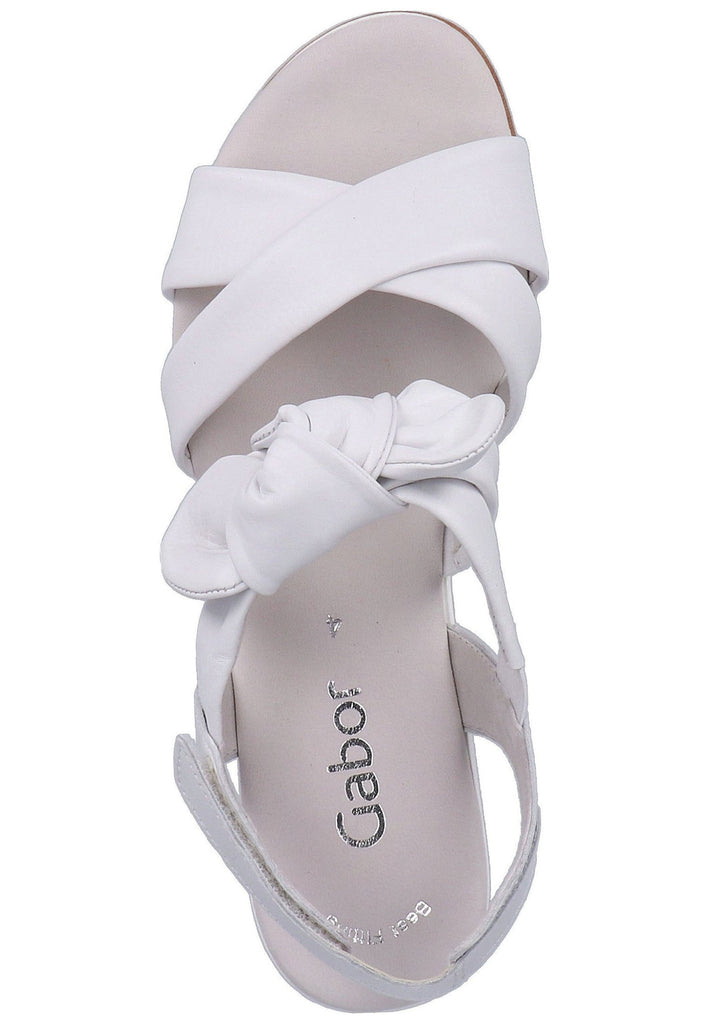 Gabor Sandalen Glattleder Weiß - surf4shoes