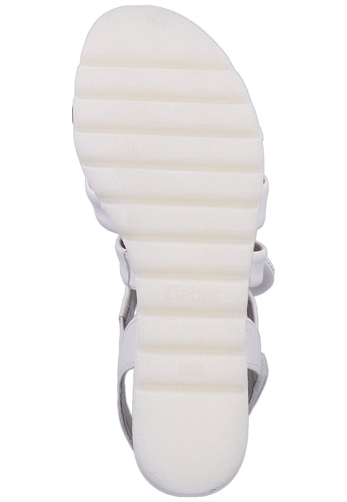 Gabor Sandalen Glattleder Weiß - surf4shoes