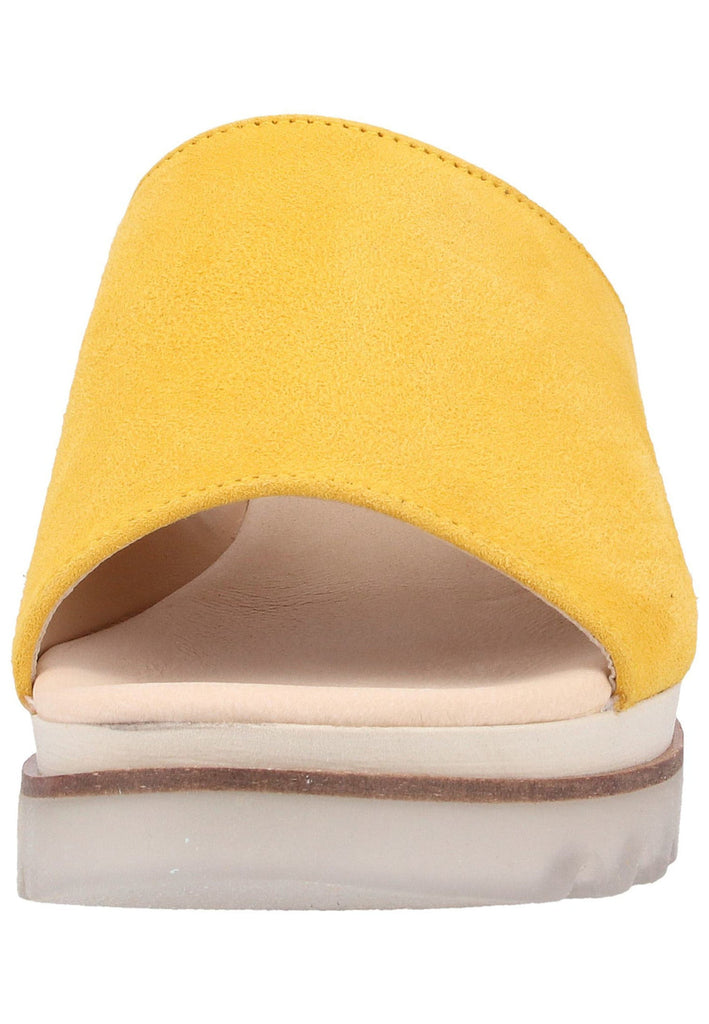 Gabor Pantoletten Leder Gelb - surf4shoes