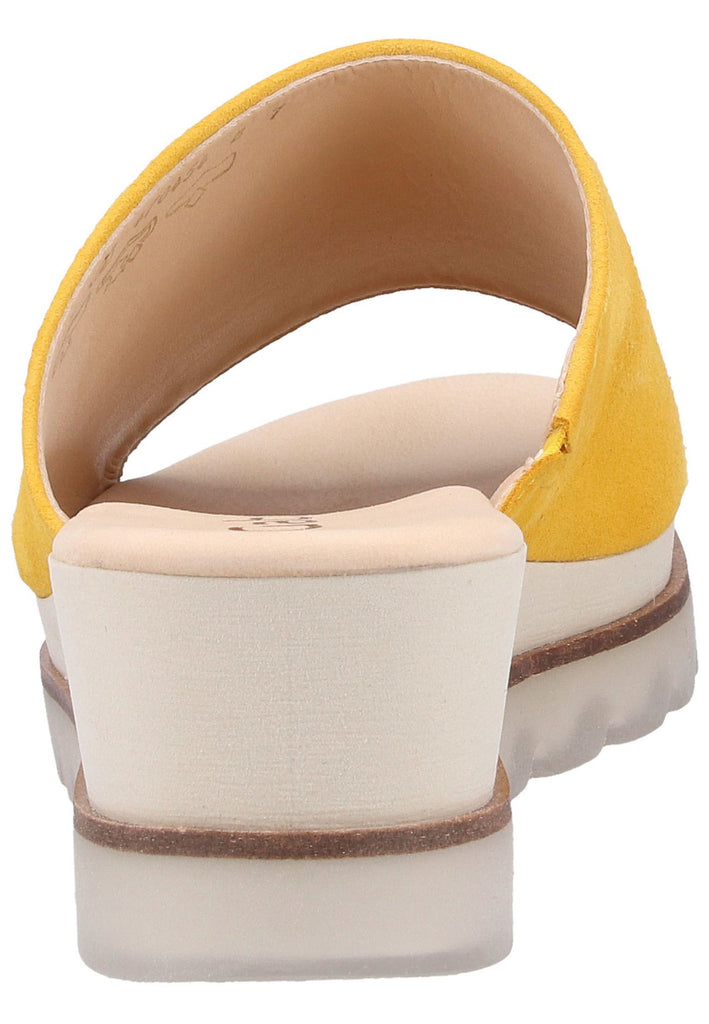 Gabor Pantoletten Leder Gelb - surf4shoes