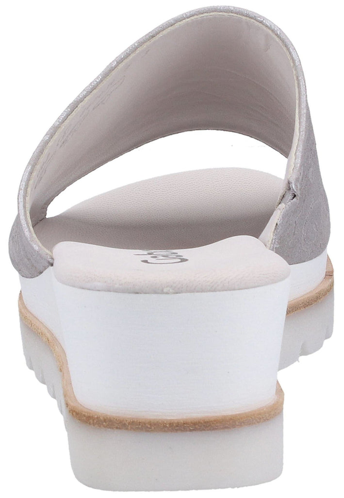Gabor Pantoletten Leder Hellgrau - surf4shoes