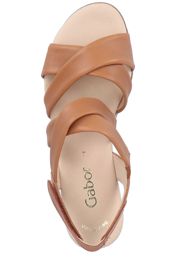 Gabor Sandalen Leder Cognac - surf4shoes
