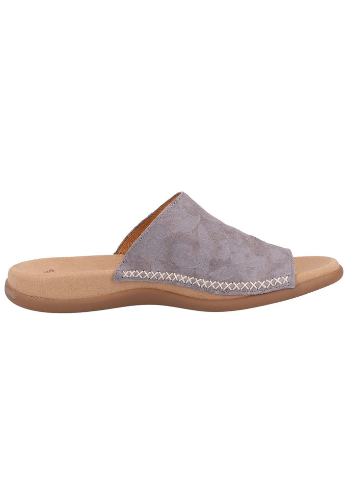 Gabor Zehensteg Veloursleder Grau - surf4shoes