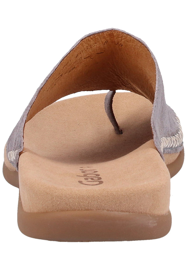 Gabor Zehensteg Veloursleder Grau - surf4shoes
