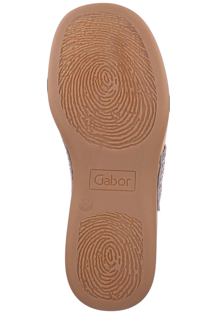 Gabor Zehensteg Veloursleder Grau - surf4shoes