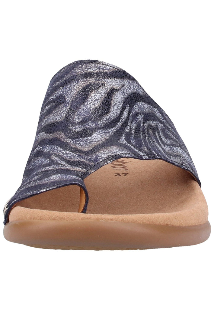 Gabor Zehensteg Leder Blau - surf4shoes