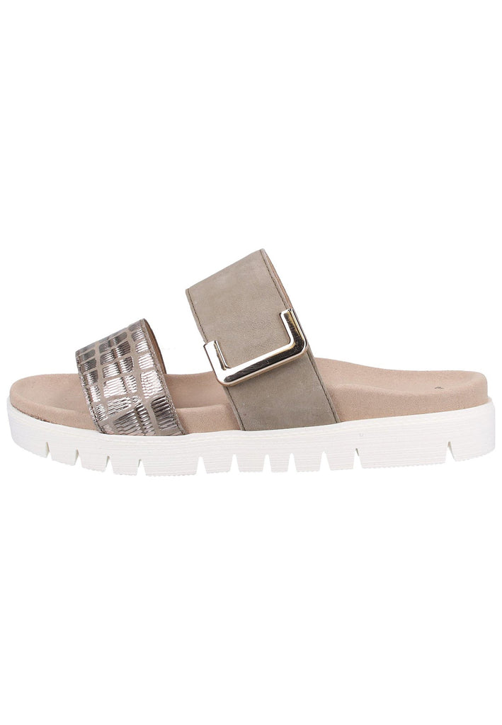 Gabor Pantoletten Leder Beige - surf4shoes