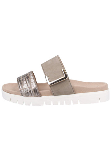 Gabor Pantoletten Leder Beige - surf4shoes