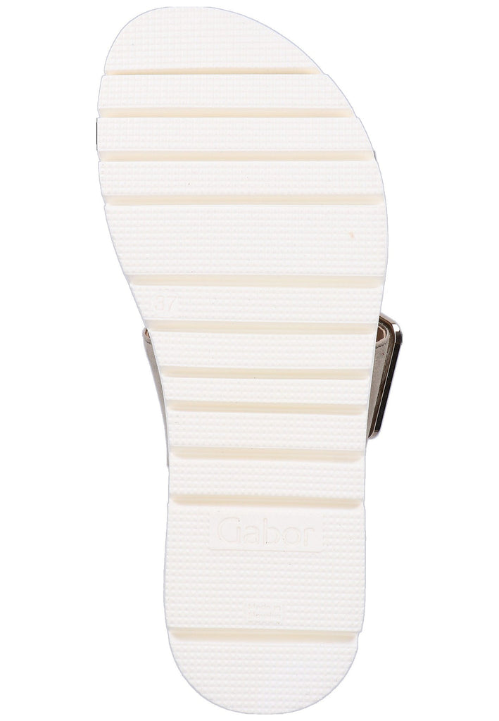 Gabor Pantoletten Leder Beige - surf4shoes